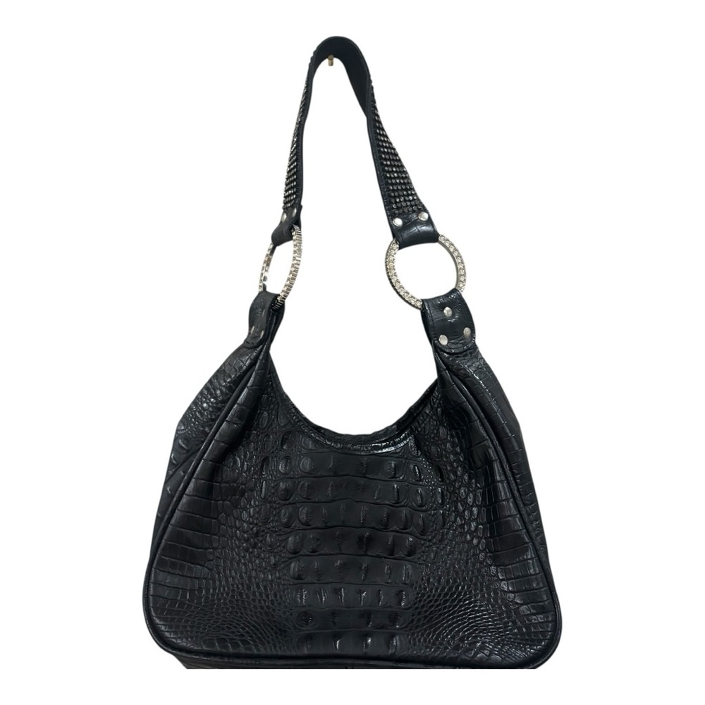 Raviani Zebra Print Cowhide Handmade Bag Swarovski Strap Glam Purse - Picture 7 of 12